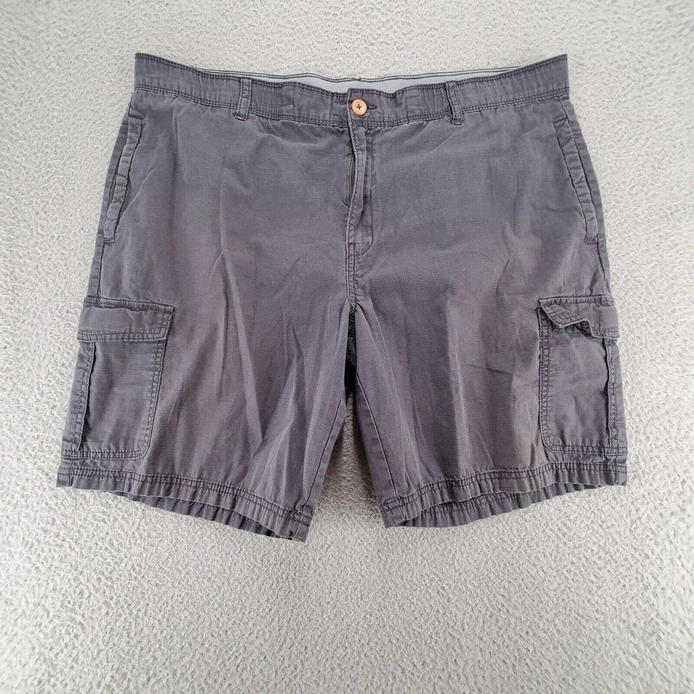 Caribbean Joe Shorts Mens 40 Gray Cargo Outdoors Casual‎ 8 Inseam Pockets Flat